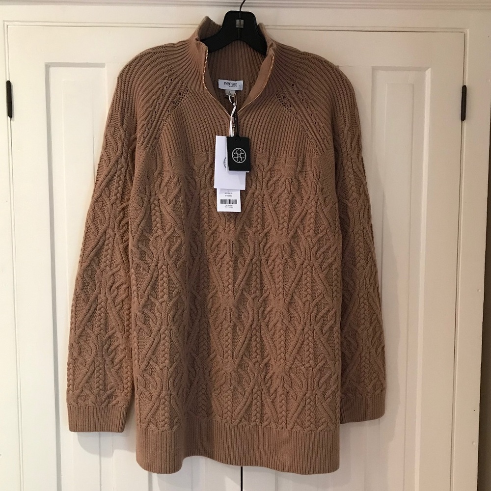 JONQUIL RAGLAN MOCK NECK SWEATER CARMELLO